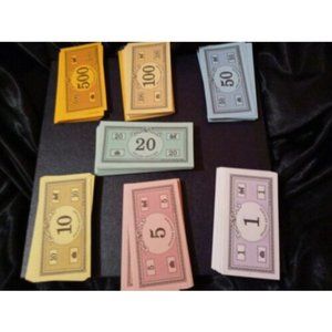 Monopoly Deluxe Edition Replacement Play Money Game Piece Part Complete 1998